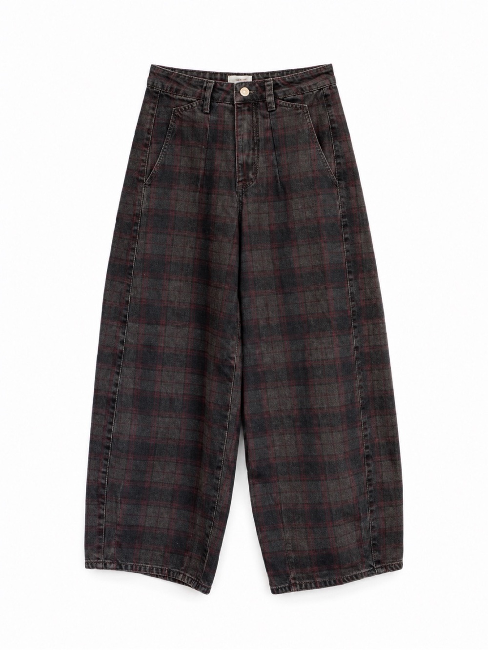 Damson Madder Erika Sirius Check Barrel Leg Jeans W25 NWT
